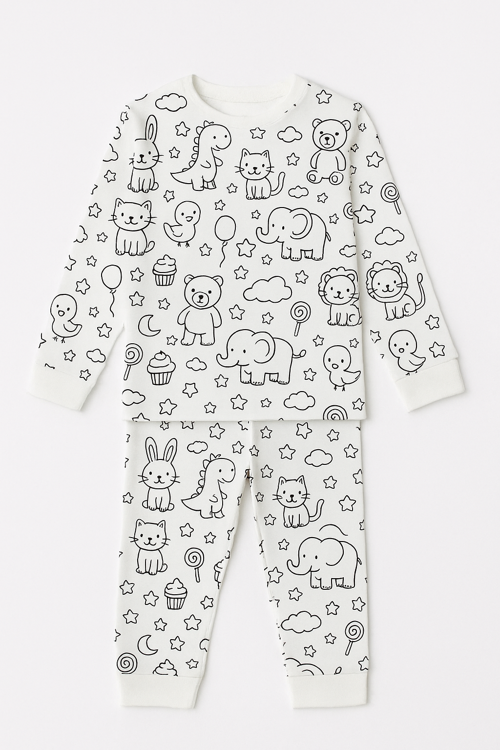 Pijarta | Hayal Et, Boya, Giy – Boyanabilir Pijama Takımı