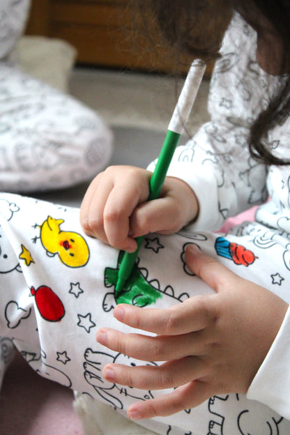 Pijarta | Hayal Et, Boya, Giy – Boyanabilir Pijama Takımı